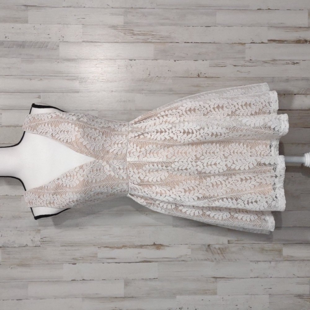 Lulus All of My Heart White Lace Skater Dress
